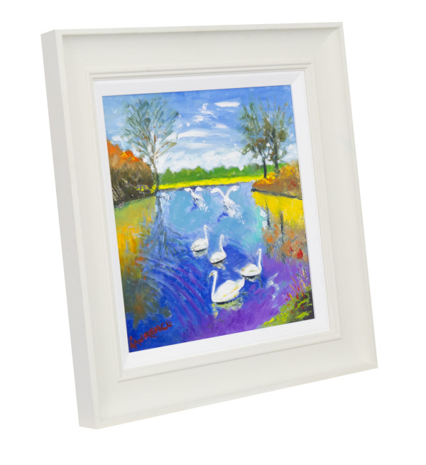 Swans Learning To Fly by John Lawrence, original painting