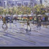St Paul’s Cathedral by Henderson Cisz, original painting, detail