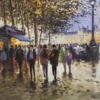 View Of Westminster From The South Bank by Henderson Cisz, original painting