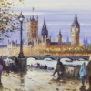 View Of Westminster From The South Bank by Henderson Cisz, original painting