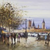 View Of Westminster From The South Bank by Henderson Cisz, original painting