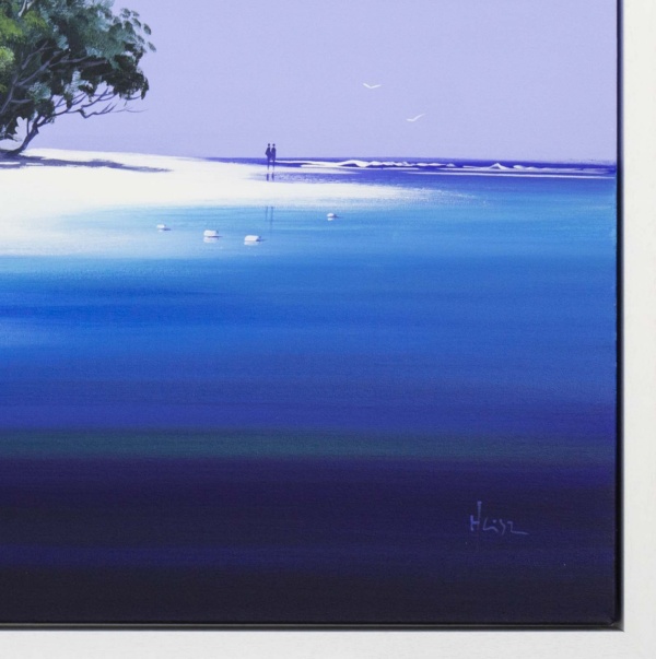 Paradise Beach by Henderson Cisz, original painting, detail