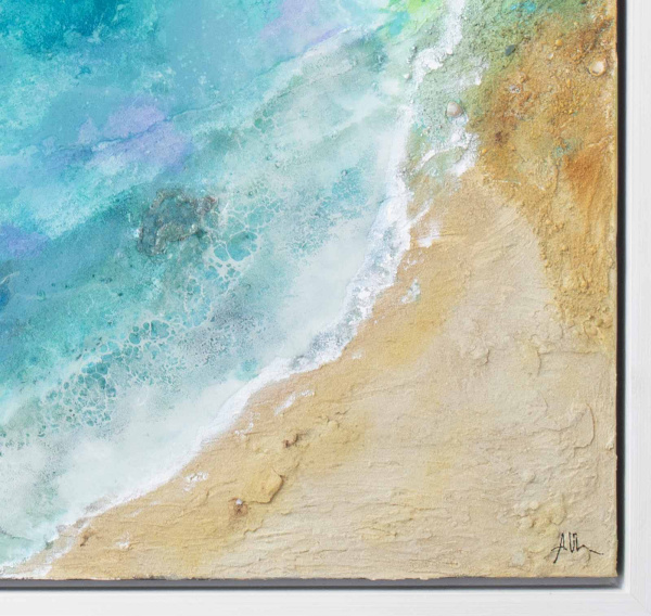 Figueiras Beach, Cies Islands by Ana Ortiz, original painting, detail