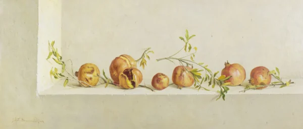 Pomegranates Resting by Juan Antonio Domínguez, original painting