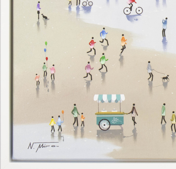 The Best Days Are Beach Days by Nuria Miro, original painting, detail