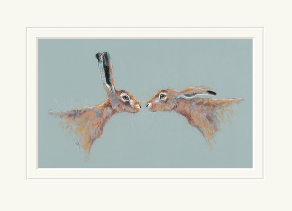 Brief Encounter, Hares by Nicky Litchfield, limited edition print