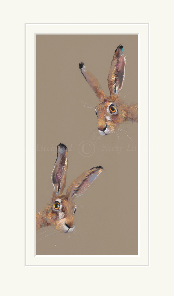 Rascals, Hares Playing by Nicky Litchfield, limited edition print