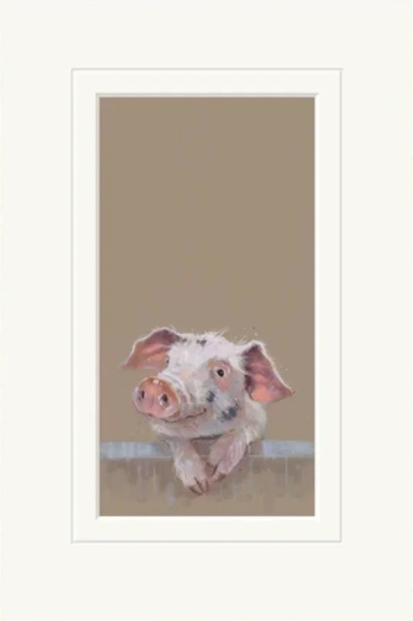 Village Gossip, Piggy by Nicky Litchfield, limited edition print