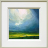 original painting by artist harry brioche of stormy sky over peak district national park