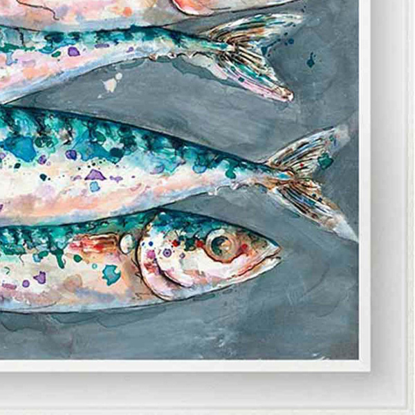 Mackerel Swim (Limited Edition) by Giles Ward, limited edition print, detail