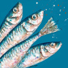 Four Sardines (Limited Edition) by Giles Ward, limited edition print