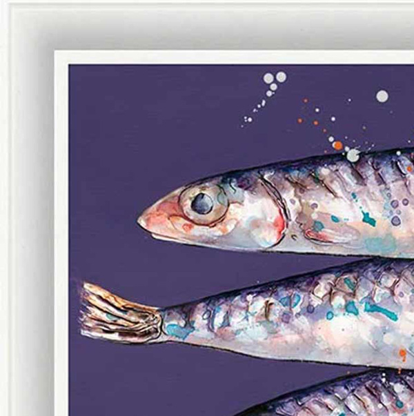 Six Anchovies (Limited Edition) by Giles Ward, limited edition print, detail