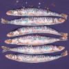 Six Anchovies (Limited Edition) by Giles Ward, limited edition print