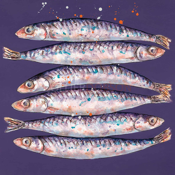 Six Anchovies (Limited Edition) by Giles Ward, limited edition print