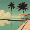 Poolside Reflections by Leander, limited edition print