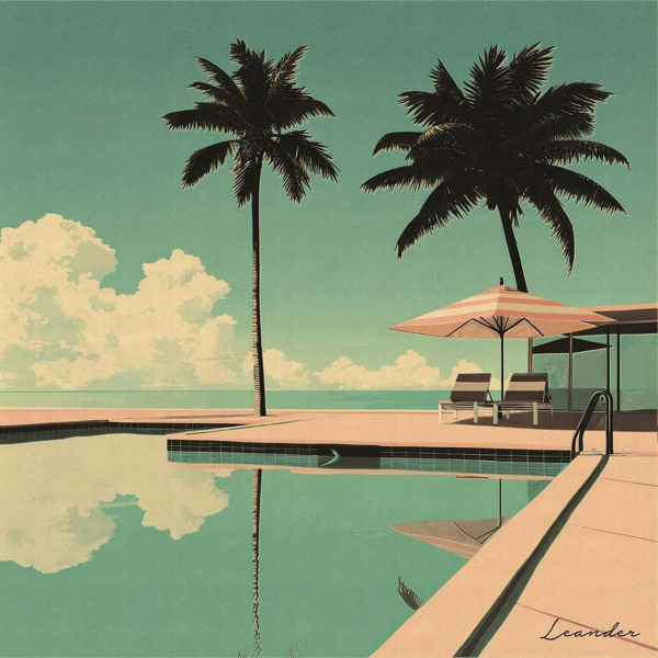 Poolside Reflections by Leander, limited edition print