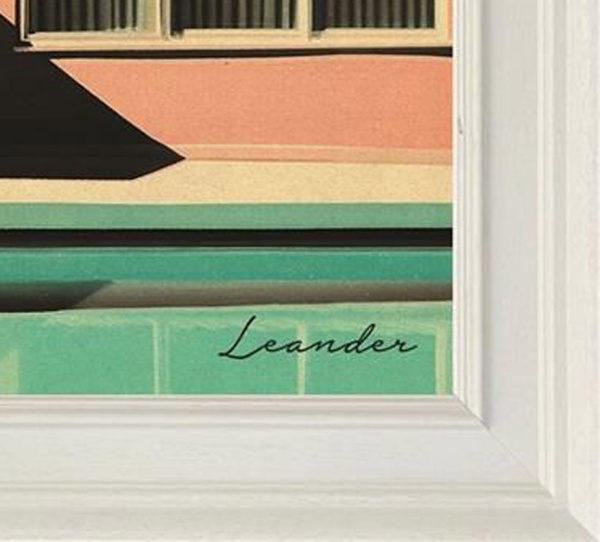 Poolside by Leander, limited edition print, detail
