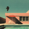 Poolside by Leander, limited edition print