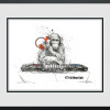 DJ Man Cub by Scott Tetlow, limited edition print