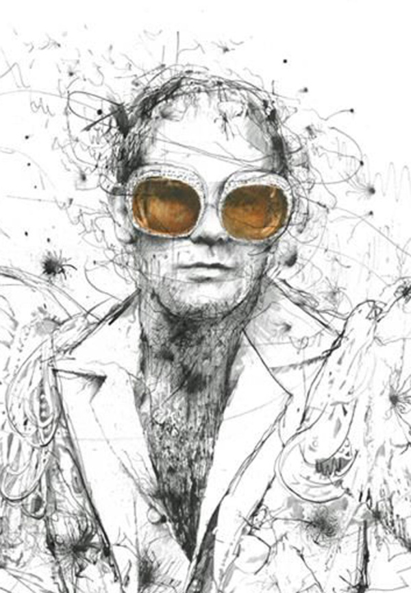 Rocketman by Scott Tetlow, limited edition print, detail