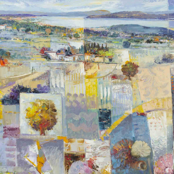 Tapestry Of Blue by Mario Malfer, original painting