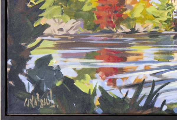 Pump House, Battersea Park by Carla Bosch, original painting, detail