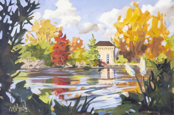 Pump House, Battersea Park by Carla Bosch, original painting