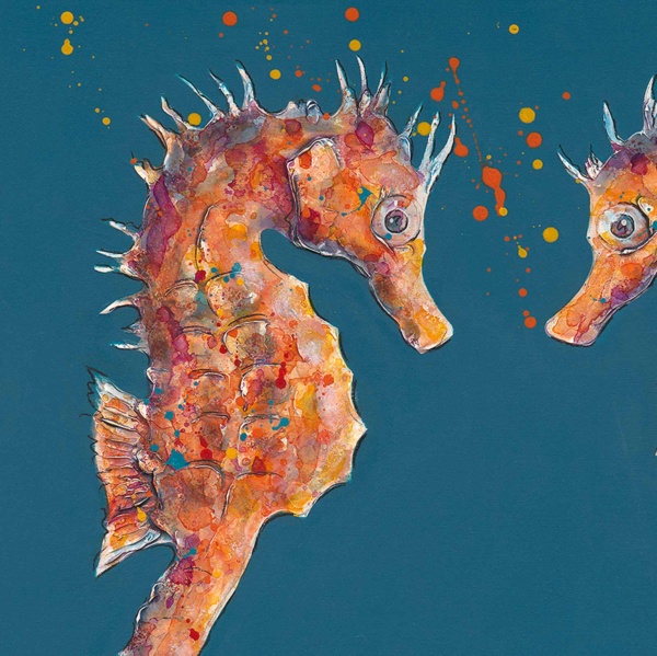 Something About Us, Seahorses (Limited Edition) by Giles Ward, limited edition print, detail