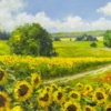 Sunflower Season by Gerhard Nesvadba, original painting