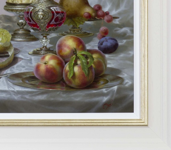 Still Life Splendour by Gyula Boros, original painting, detail