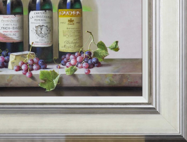 French Trio by Zoltan Preiner, original painting, detail