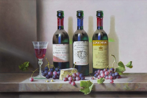 French Trio by Zoltan Preiner, original painting