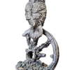 small tawny owl bronze sculpture by keith sherwin