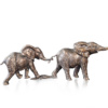 follow the leader elephant bronze sculpture by dean kendrick