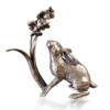 hare with bluebells bronze sculpture by michael simpson