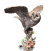 barn owl with ivy bronze sculpture by keith sherwin