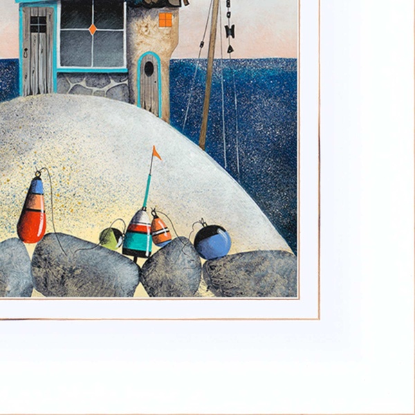 Harbourside Boatyard by Gary Walton, limited edition print, detail