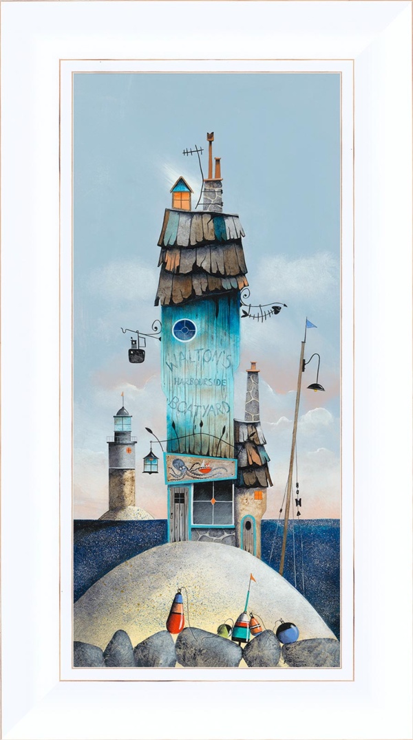 Harbourside Boatyard by Gary Walton, limited edition print