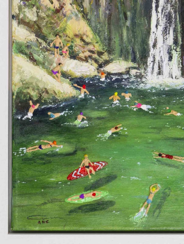 Waterfall Magic by Antonio Navarro (Casimiro), original painting, detail