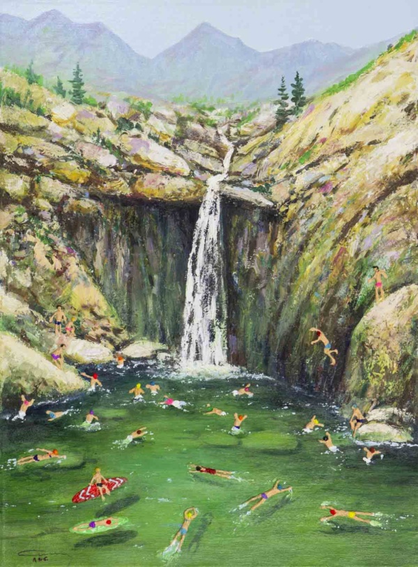 Waterfall Magic by Antonio Navarro (Casimiro), original painting