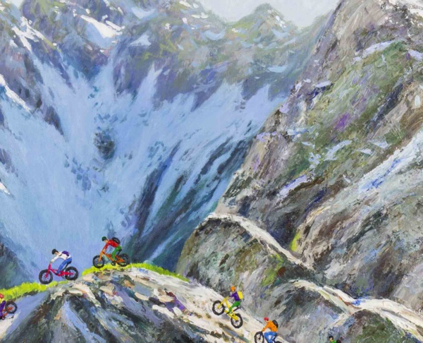 Alpine Ride by Antonio Navarro (Casimiro), original painting
