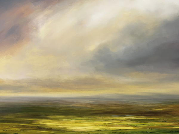 Whispers Of A New Day by Harry Brioche, original painting, detail