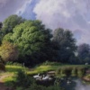 Summers Day By The Pond by Daniel Van der Putten, original painting