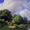 Summers Day By The Pond by Daniel Van der Putten, original painting