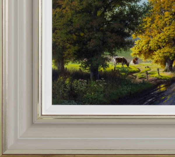 After The Rain On The Road To Warwickshire by Daniel Van der Putten, original painting, detail