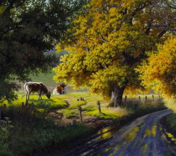 After The Rain On The Road To Warwickshire by Daniel Van der Putten, original painting
