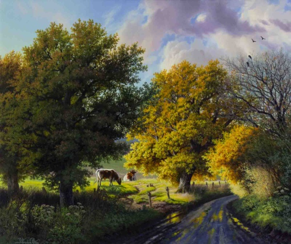 After The Rain On The Road To Warwickshire by Daniel Van der Putten, original painting