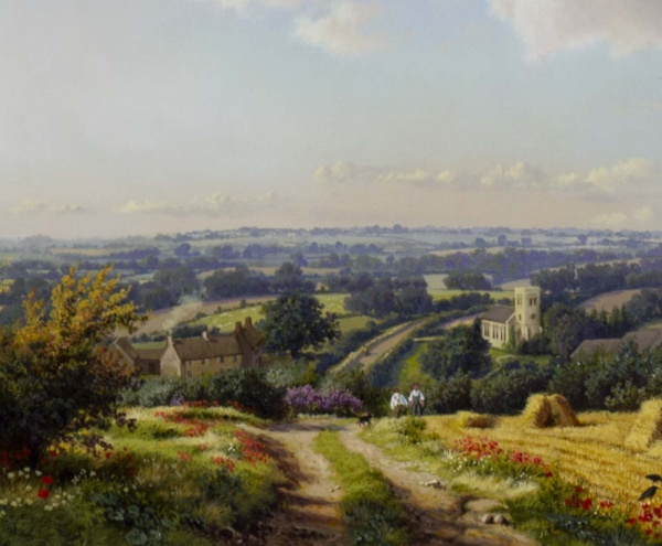 Aston Magna, Cotswolds In Summer by Daniel Van der Putten, original painting