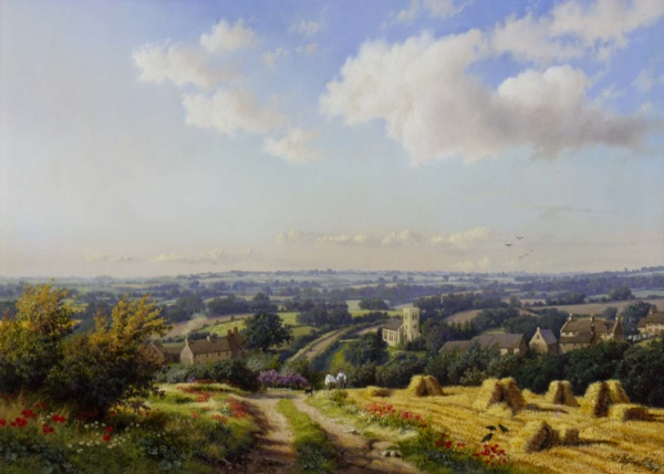 Aston Magna, Cotswolds In Summer by Daniel Van der Putten, original painting