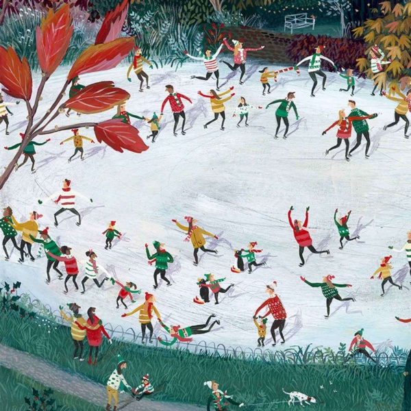 City Skaters by Jenni Murphy, limited edition print, detail